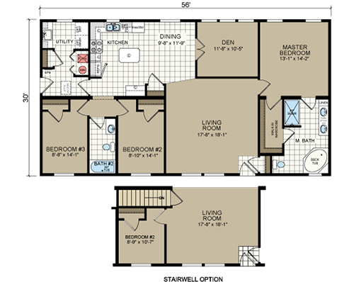 Dutch Modular DM 5605 - Floorplan - TimberLake Homes